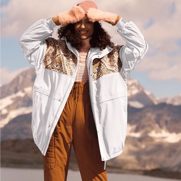 Free People Jackets & Blazers - NEW Free People Movement Summit Sunset White Ski Jacket